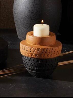 47th & Main Votive Candleholder Boho Terra Cotta